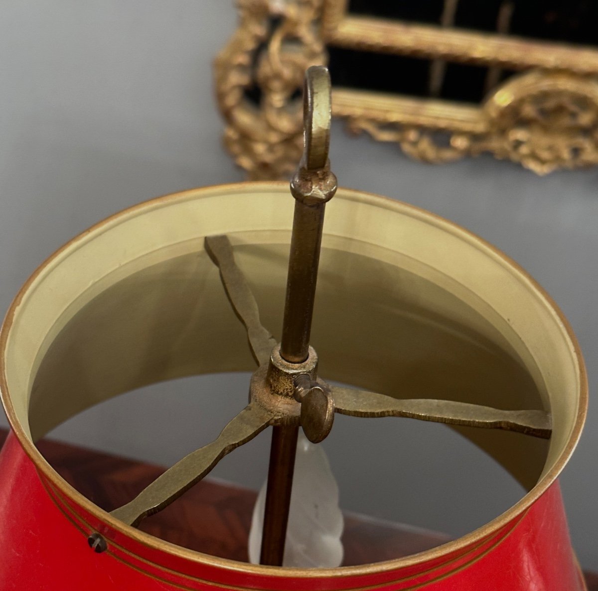 Pair Of Louis XVI Style Bouillotte Lamp Circa 1960-photo-4