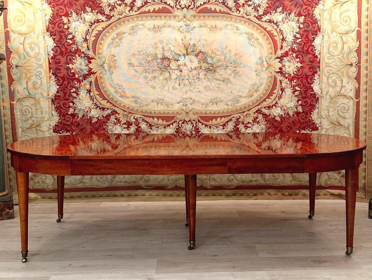Table A Bandeau En Acajou De Style Louis XV Epoque XIXeme-photo-3
