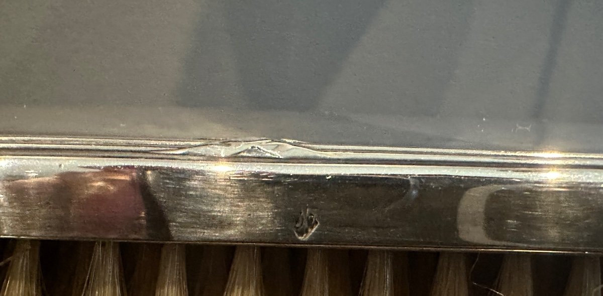 Louis Coignet, Exceptionnelle Garniture Service De Toilette Cristal Gravé Et Argent XIXeme-photo-5