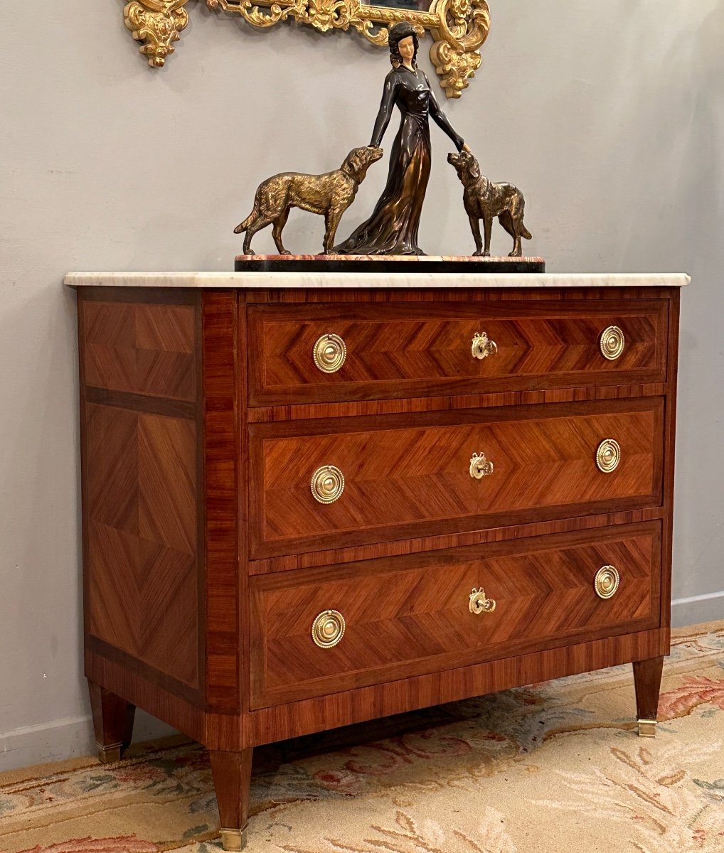 Commode De Style Louis XVI Epoque XIXeme-photo-2