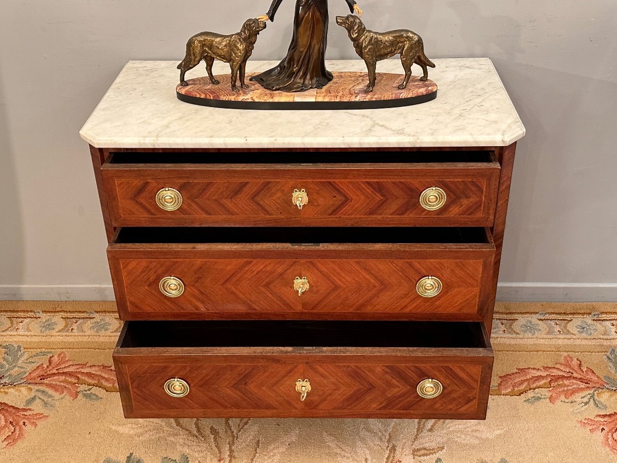 Commode De Style Louis XVI Epoque XIXeme-photo-3