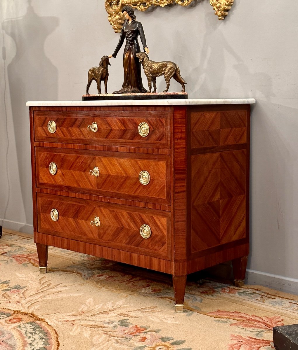 Commode De Style Louis XVI Epoque XIXeme-photo-4