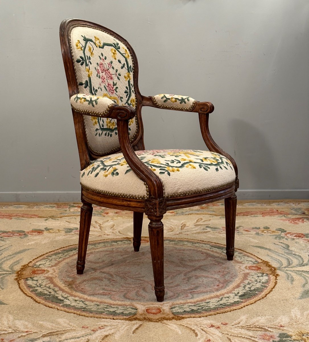 Nadal Jean-René, Fauteuil Cabriolet d'Epoque Louis XVI 