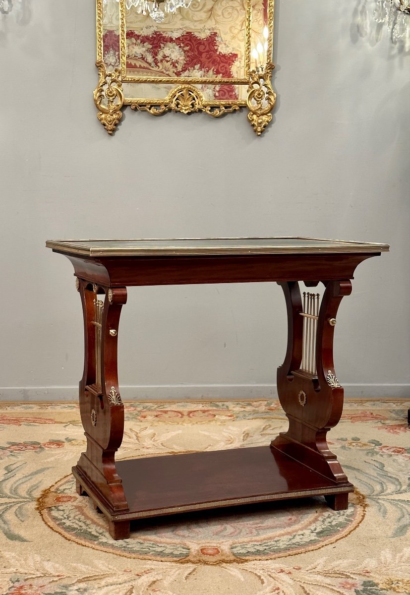 Table A Ecrire En Acajou De Style Empire Epoque XIXème-photo-2