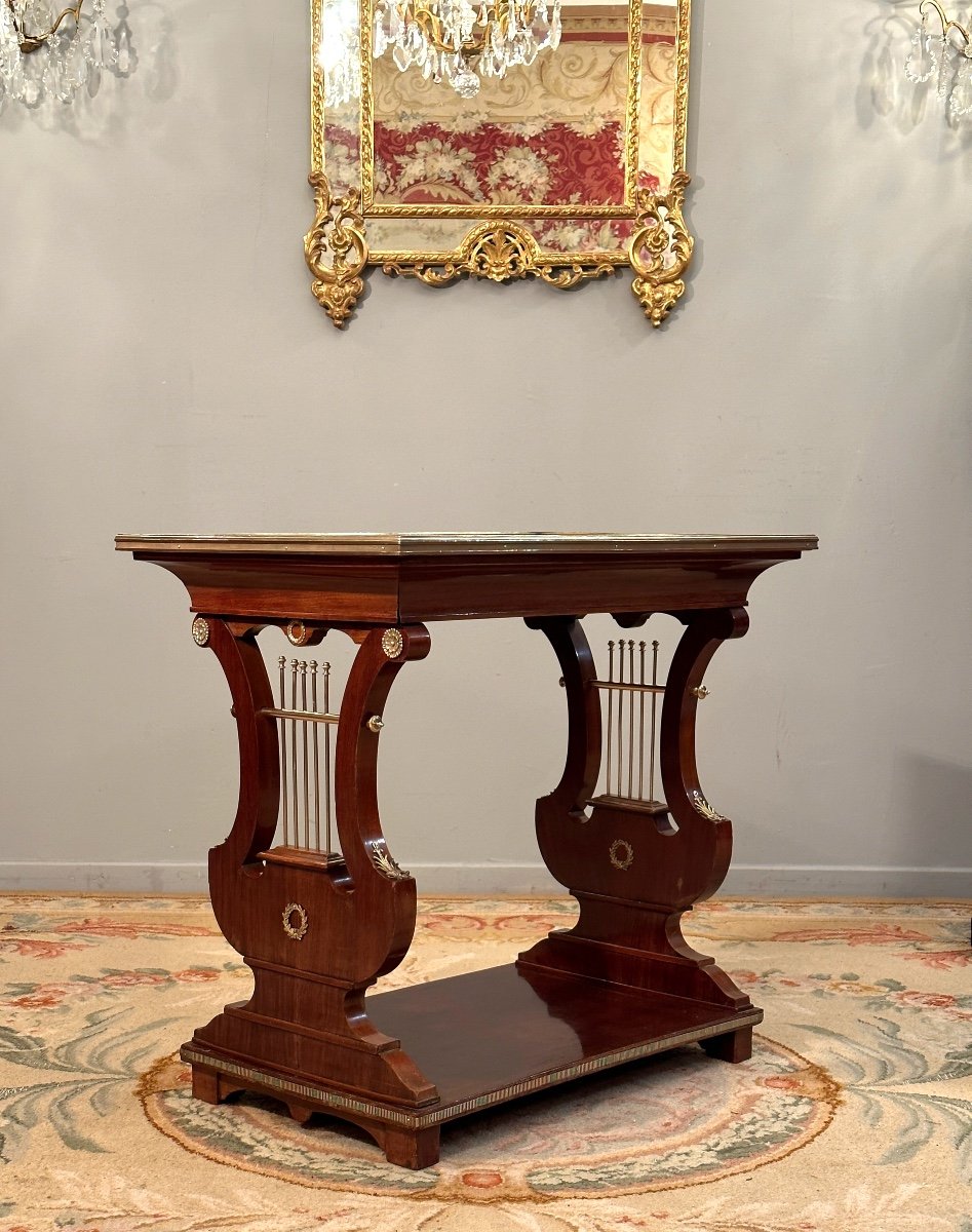 Table A Ecrire En Acajou De Style Empire Epoque XIXème-photo-3