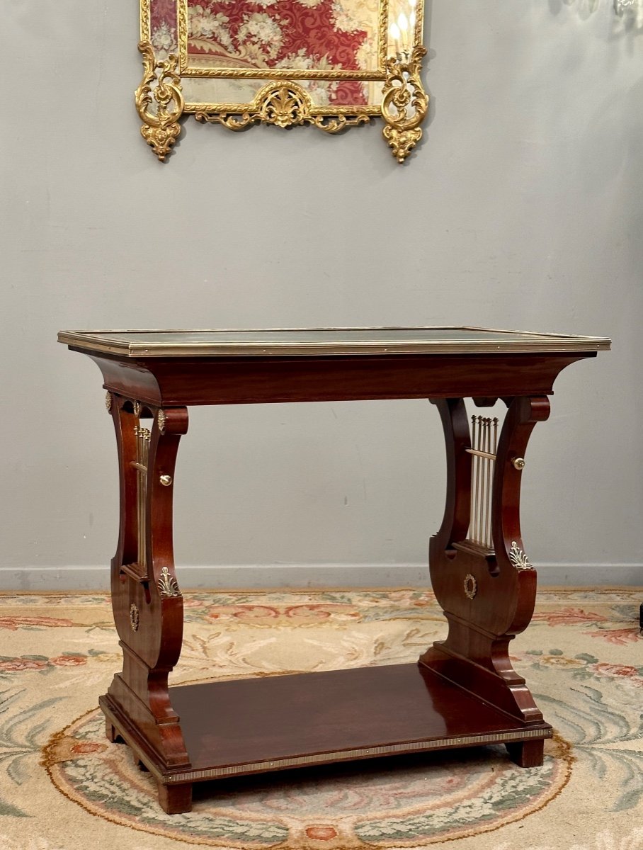 Table A Ecrire En Acajou De Style Empire Epoque XIXème-photo-4