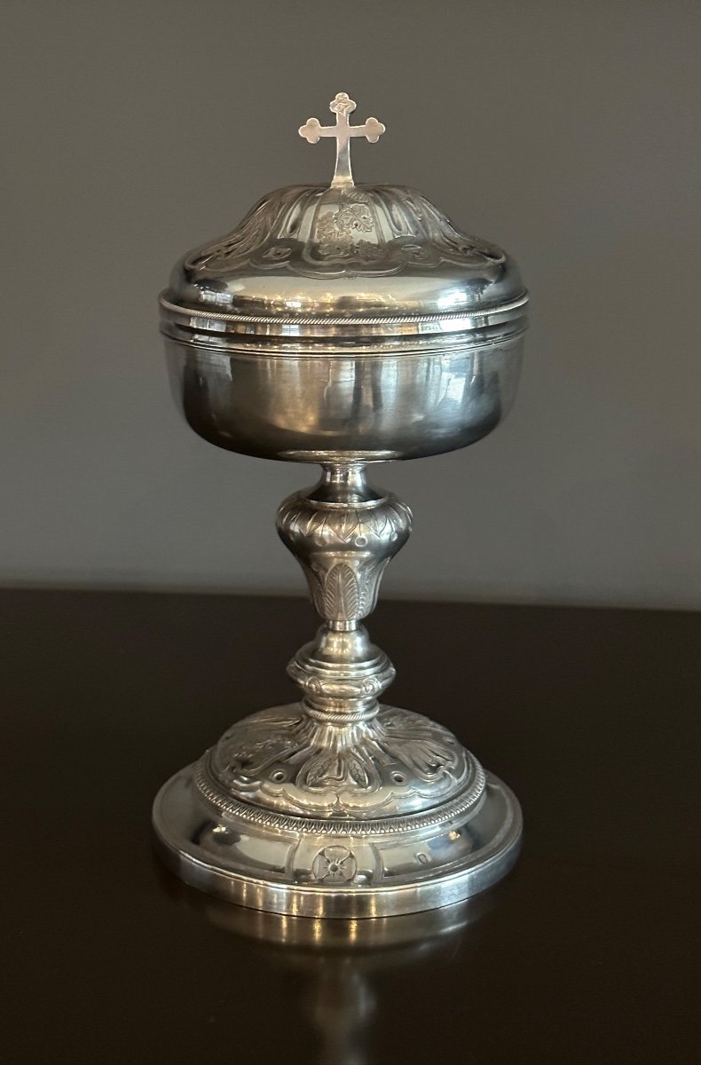 Ciborium Sterling Silver Old Man Hallmark Early Nineteenth Time-photo-2
