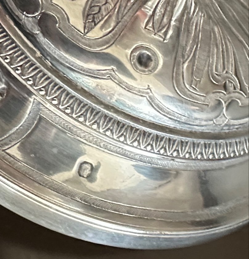 Ciborium Sterling Silver Old Man Hallmark Early Nineteenth Time-photo-1