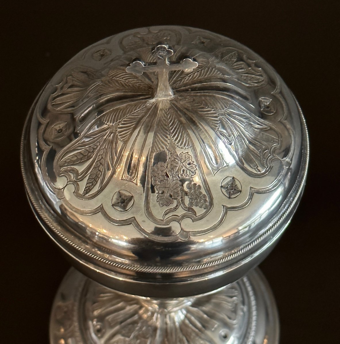 Ciborium Sterling Silver Old Man Hallmark Early Nineteenth Time-photo-2