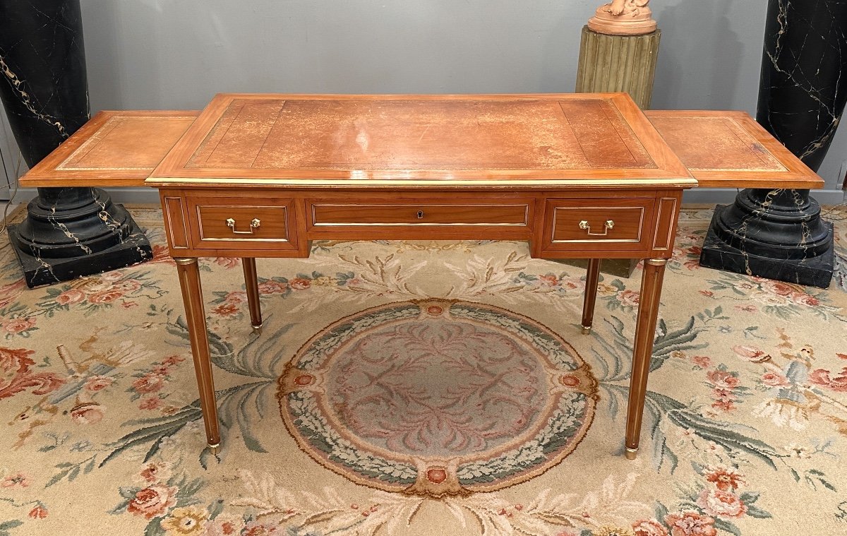 Louis XVI Style Desk In Rosewood Period Late Nineteenth-photo-3