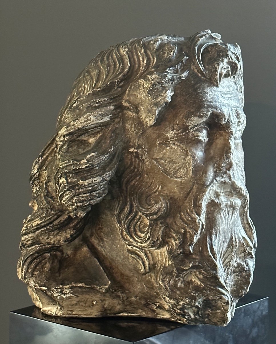 Atelier d'Artiste,  Tête De Poséidon Epoque Fin XIXème-photo-3