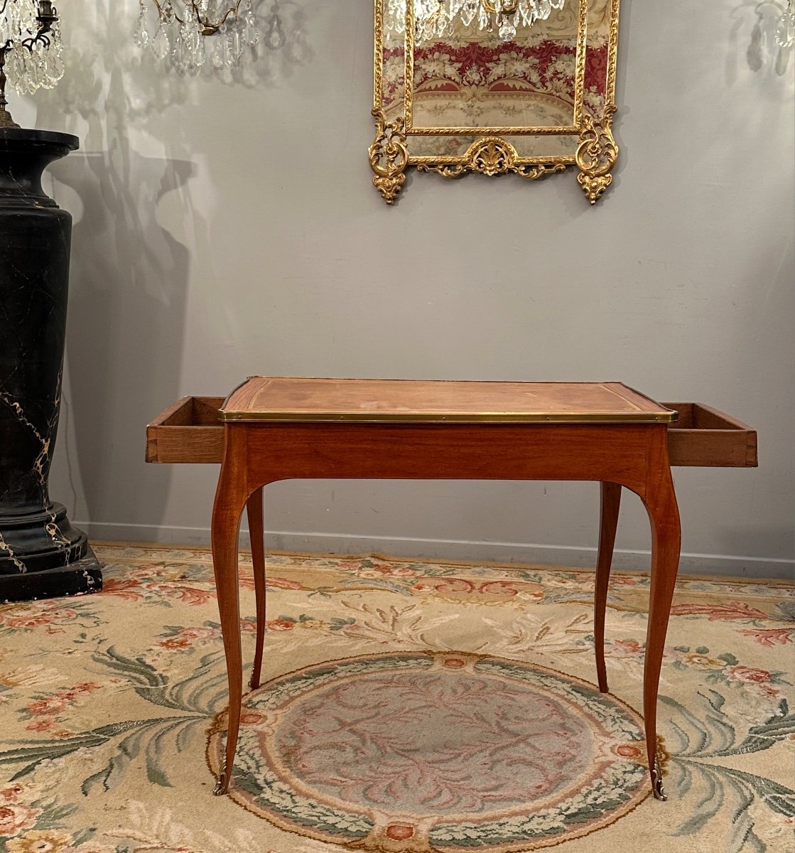 Louis XV Style Writing Table Nineteenth Time-photo-3
