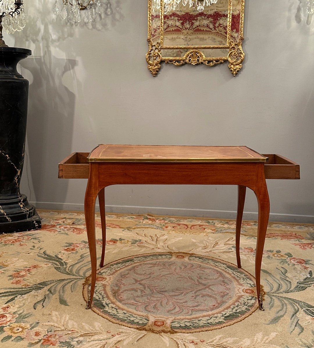 Louis XV Style Writing Table Nineteenth Time-photo-2