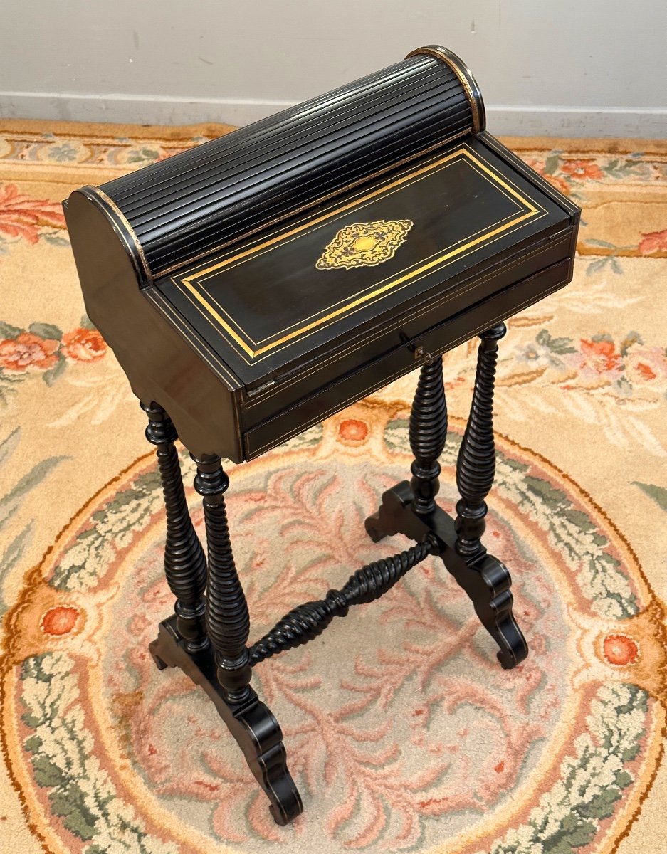 Billet Doux, Rare Bureau De Dame d'Epoque Napoleon III-photo-3