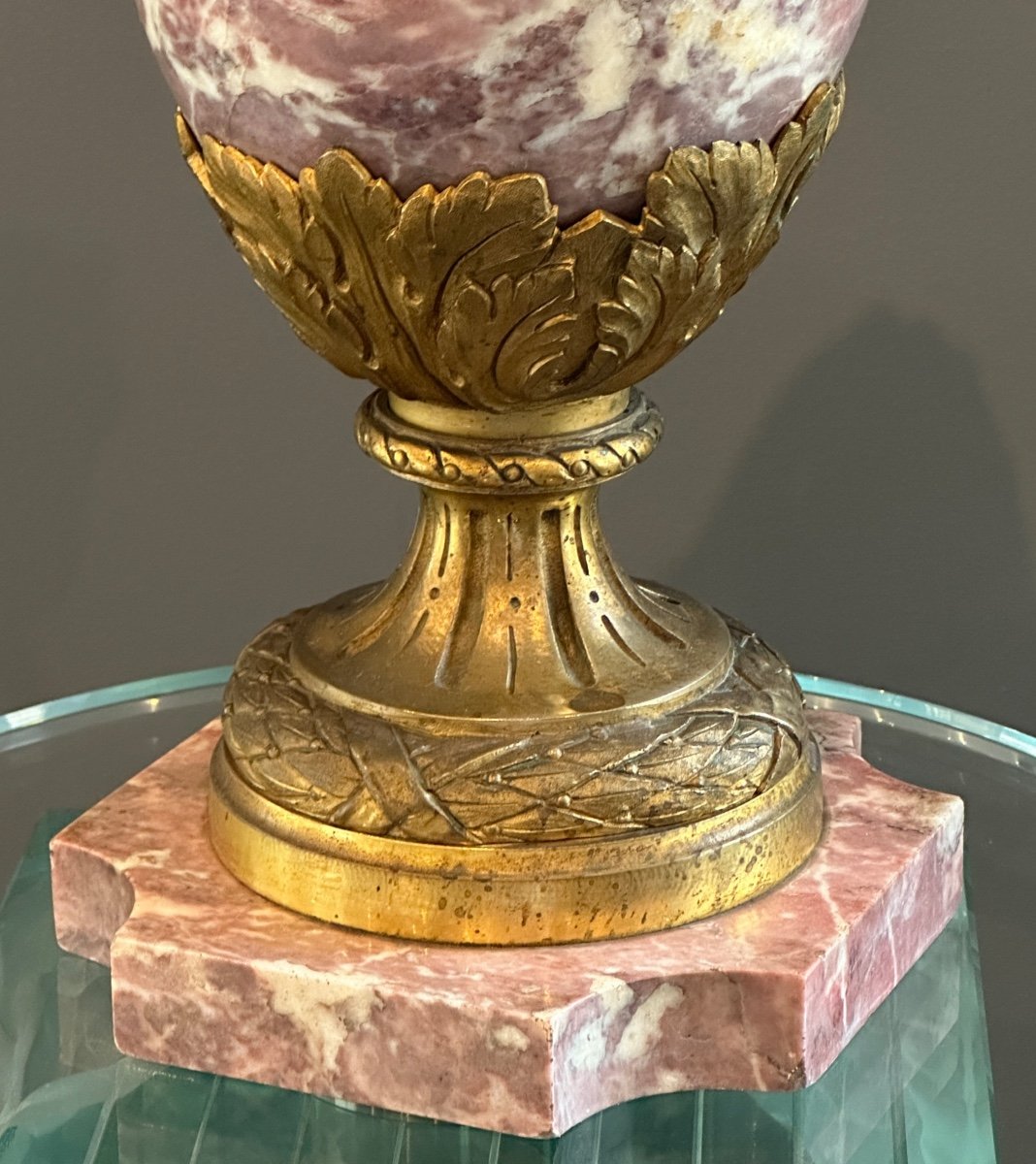 Vase Couvert En Marbre d'Epoque Napoleon III Vers 1870-photo-1