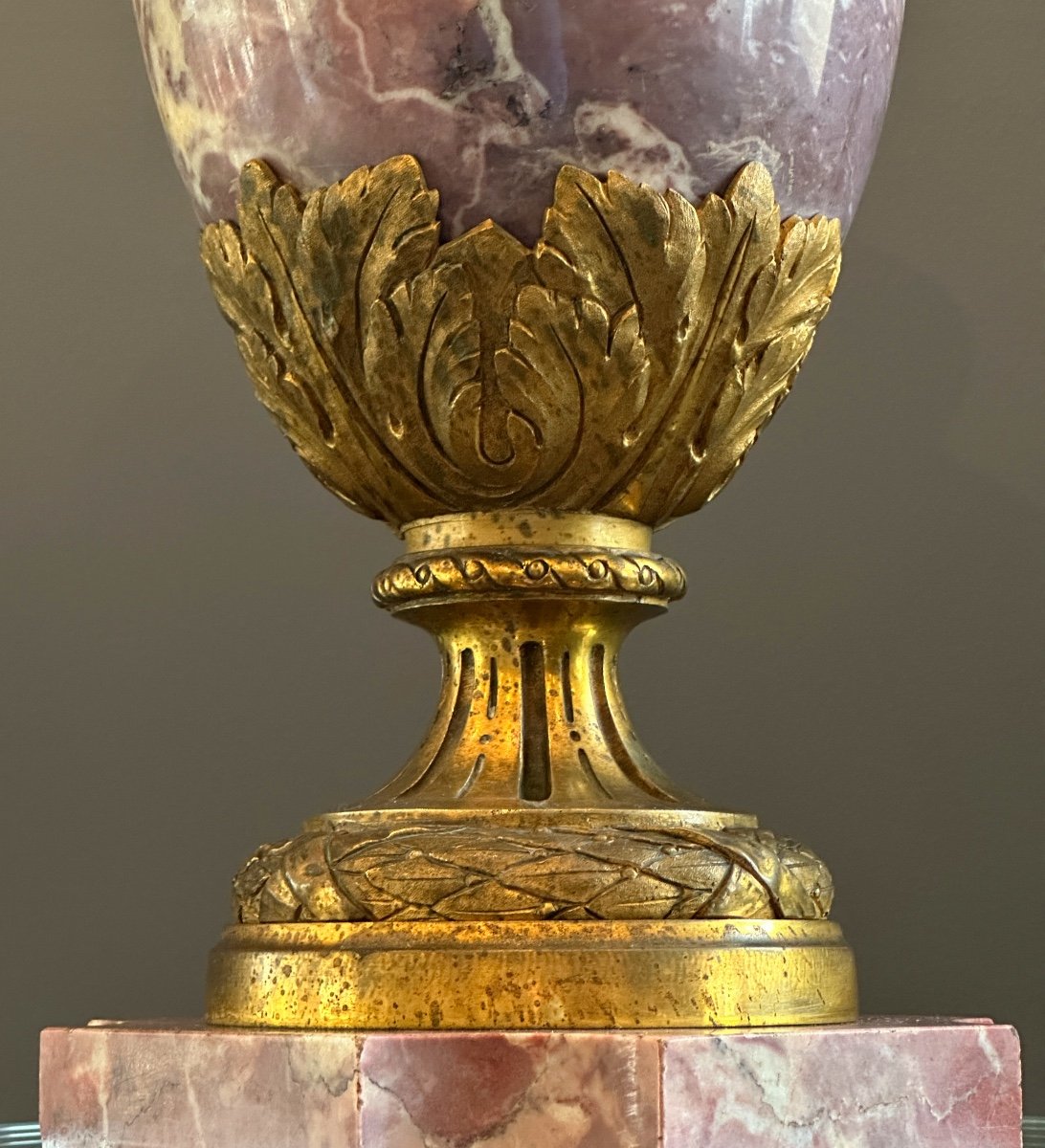 Vase Couvert En Marbre d'Epoque Napoleon III Vers 1870-photo-5