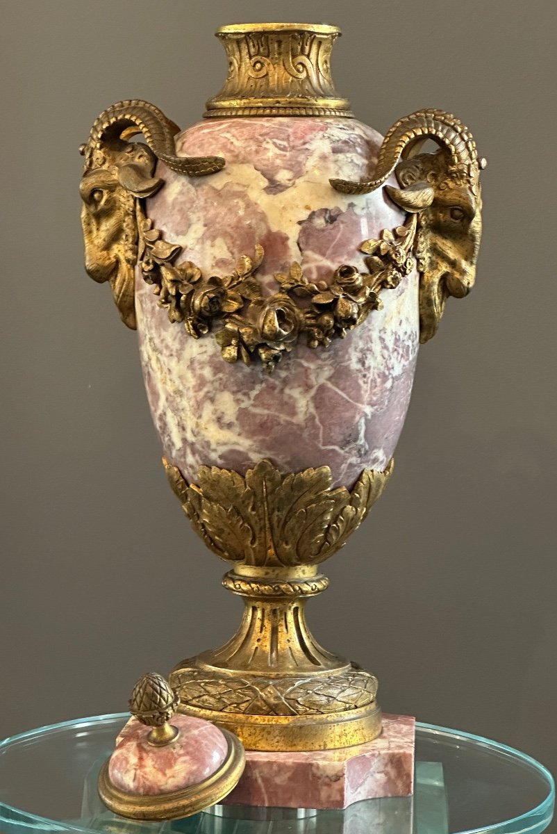 Vase Couvert En Marbre d'Epoque Napoleon III Vers 1870-photo-7