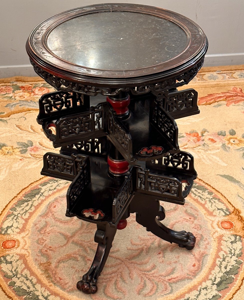 Gabriel Viardot, Japanese Rotating Library Pedestal Around 1880-photo-3