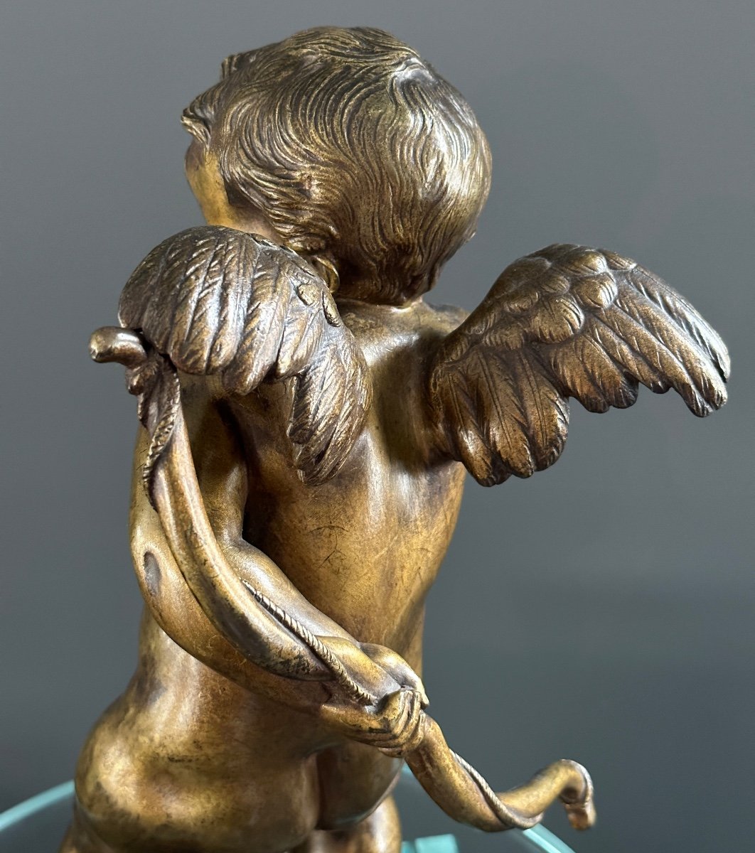 Benedict Benoit Rougelet, Sculpture Bronze Le Petit Malin Signé (1834 - 1894)-photo-1