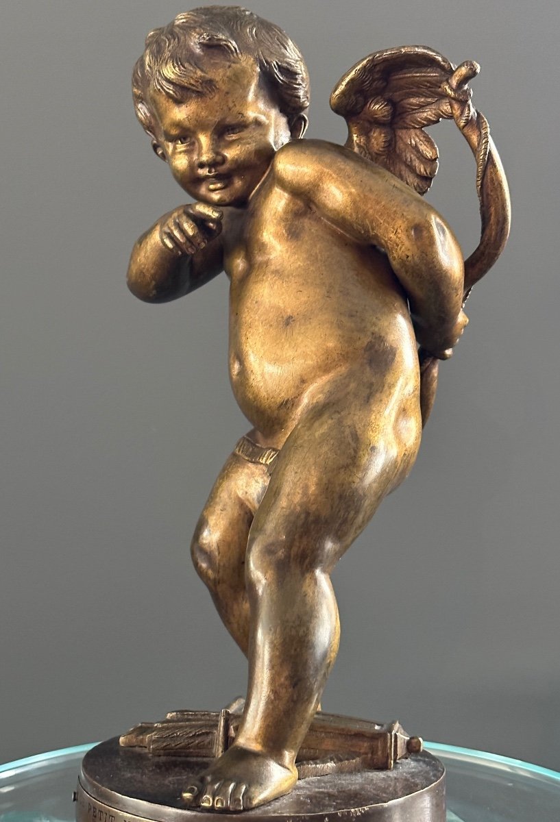 Benedict Benoit Rougelet, Sculpture Bronze Le Petit Malin Signé (1834 - 1894)-photo-8