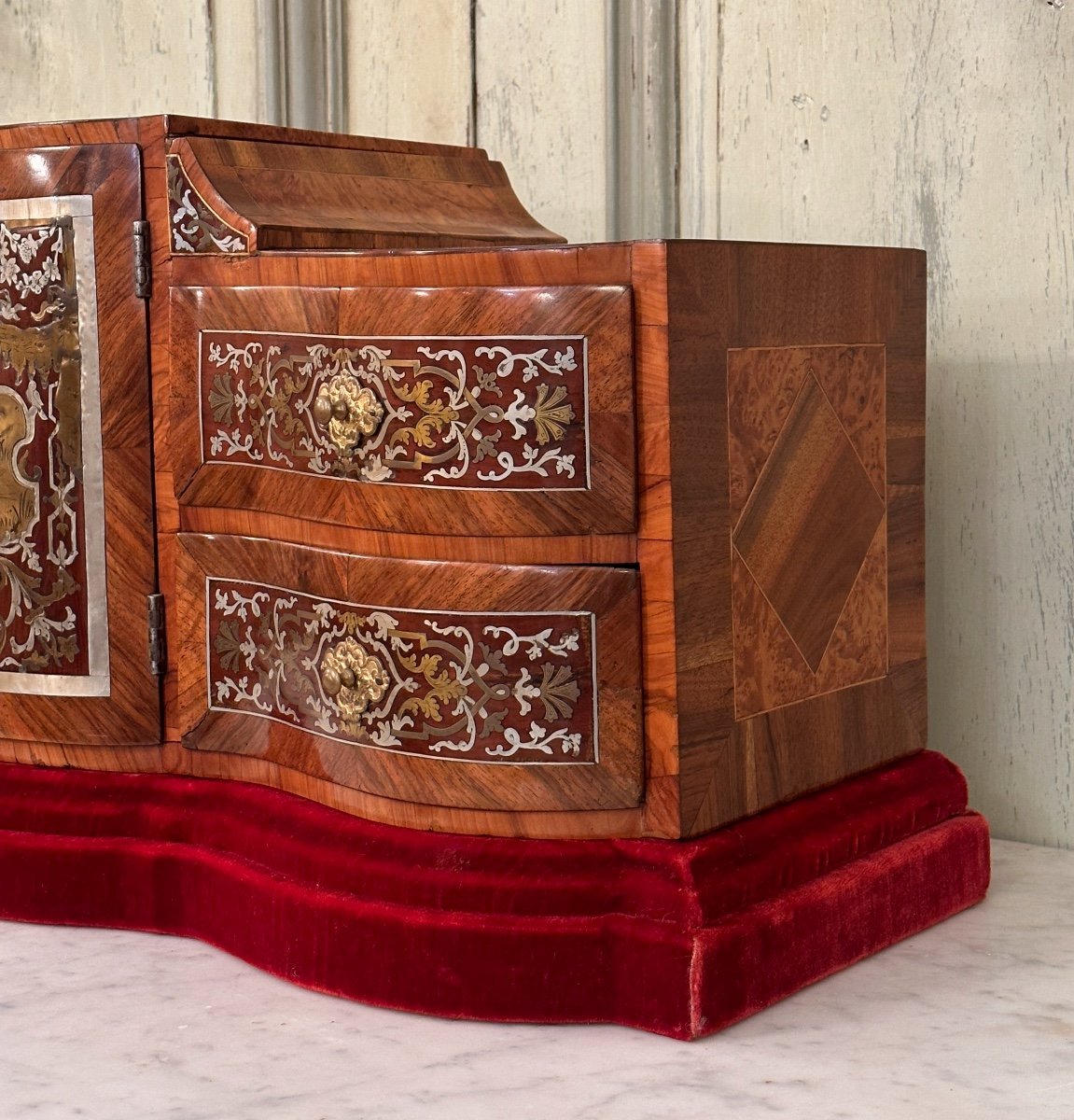 Louis XIV Period Marquetry Cabinet, XVIIth Century-photo-4