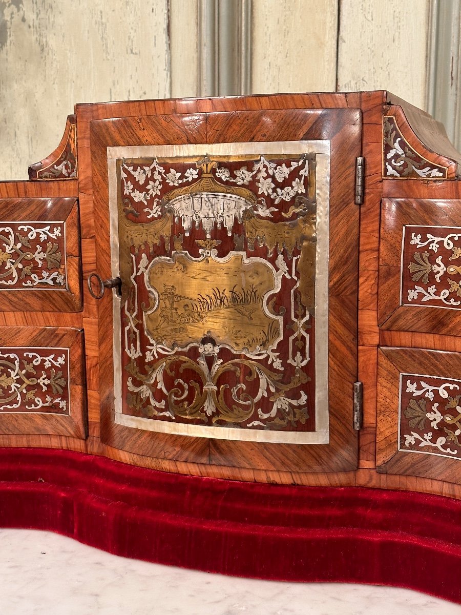 Louis XIV Period Marquetry Cabinet, XVIIth Century-photo-3