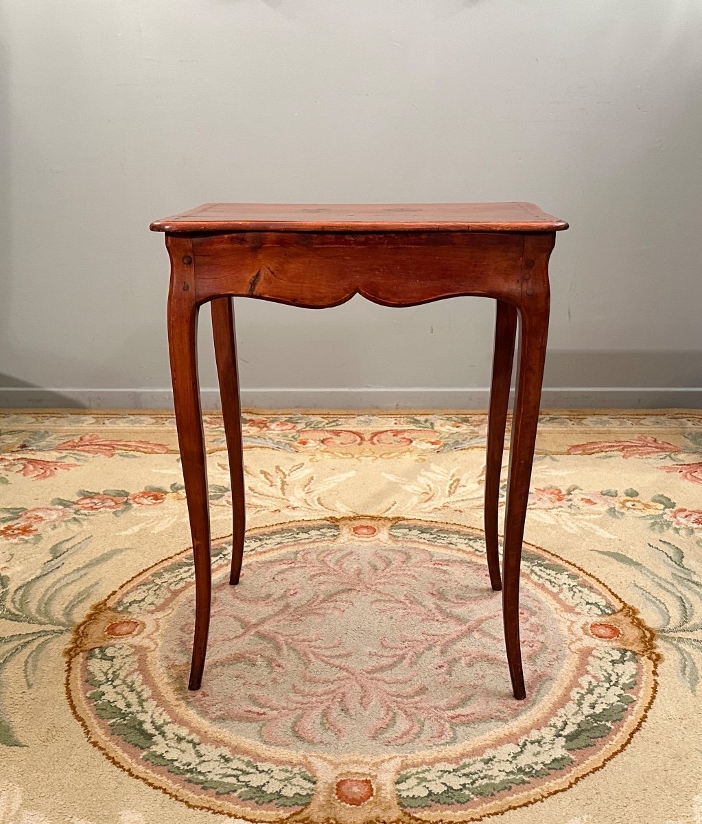 Petite Table Volante En Marqueterie d'Epoque Louis XV Vers 1750-photo-1