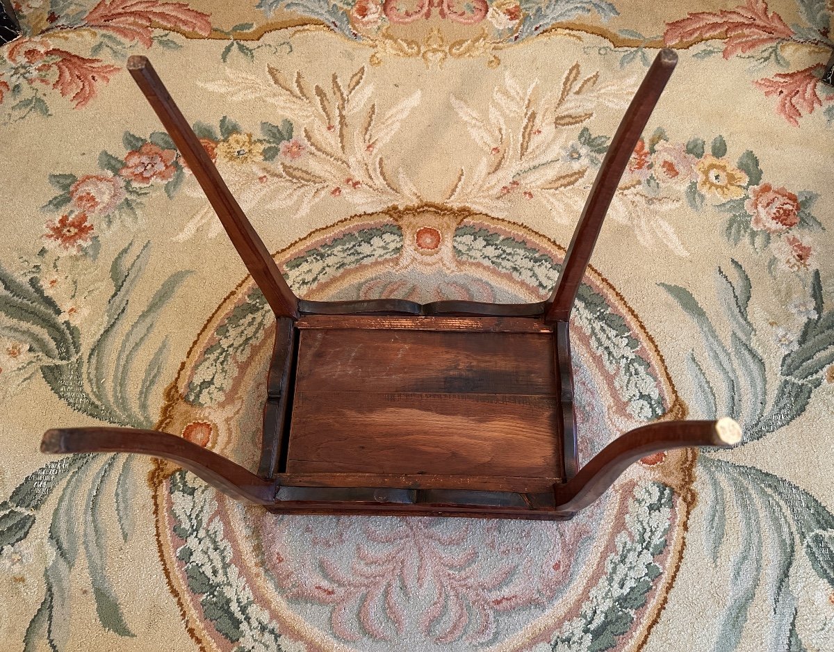 Petite Table Volante En Marqueterie d'Epoque Louis XV Vers 1750-photo-2