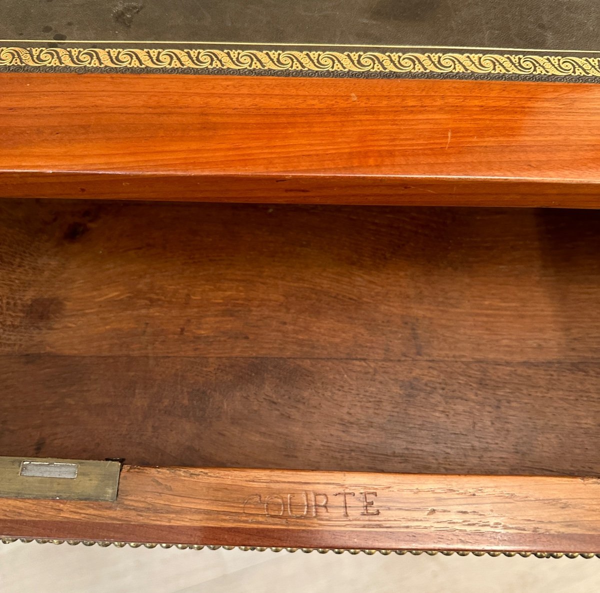 Jean-baptiste Courte, Flat Desk In Mahogany Louis XVI Period Around 1780-photo-1