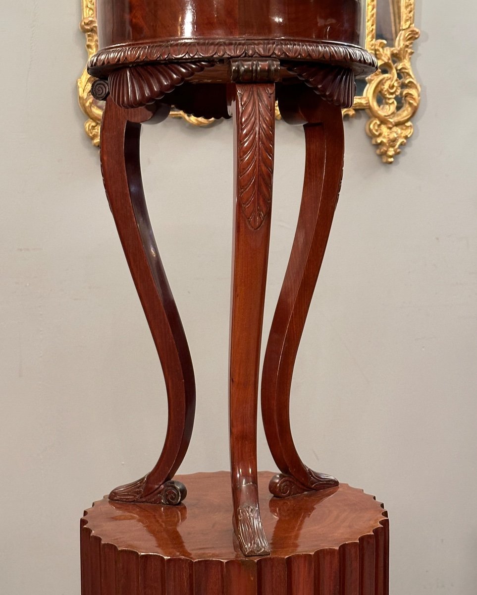 Exceptional Pair Of Pedestal Sheaths In Mahogany From The Empire Period Circa 1810-photo-3