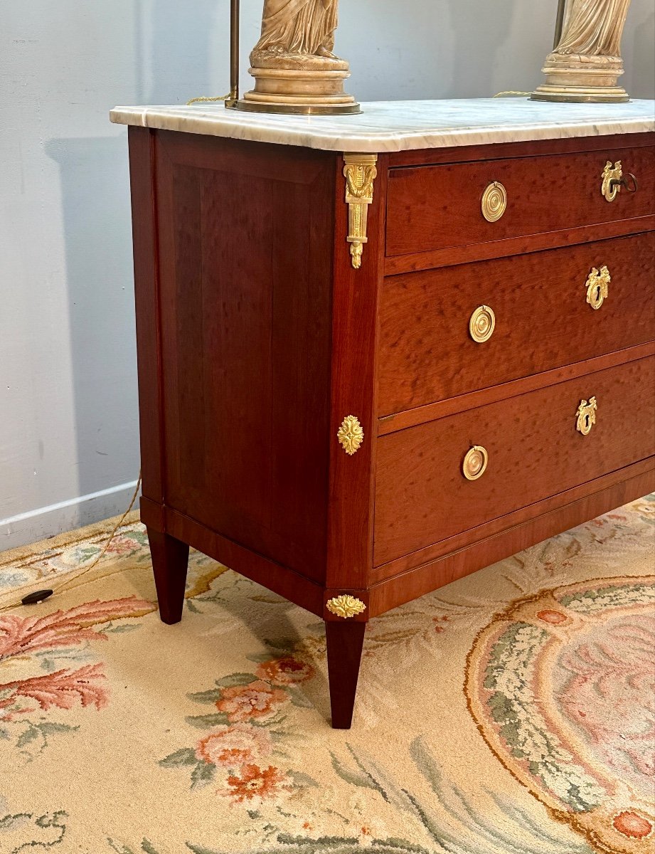 Jacques Dautriche, Louis XVI Period Mahogany Commode Stamped-photo-2