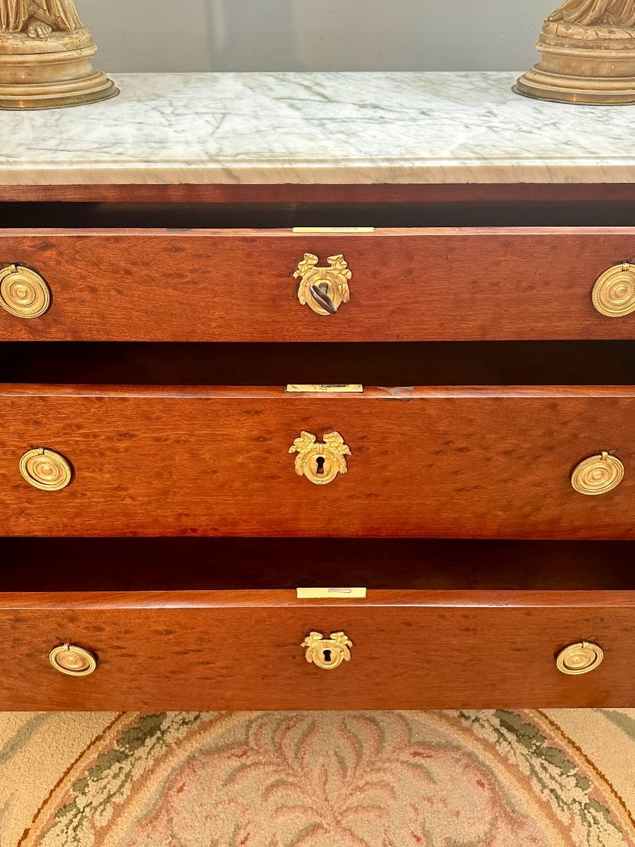 Jacques Dautriche, Louis XVI Period Mahogany Commode Stamped-photo-1