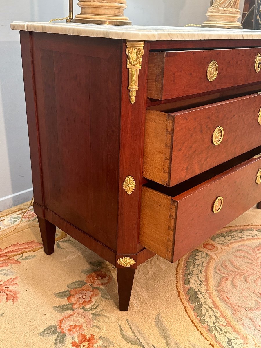 Jacques Dautriche, Louis XVI Period Mahogany Commode Stamped-photo-2