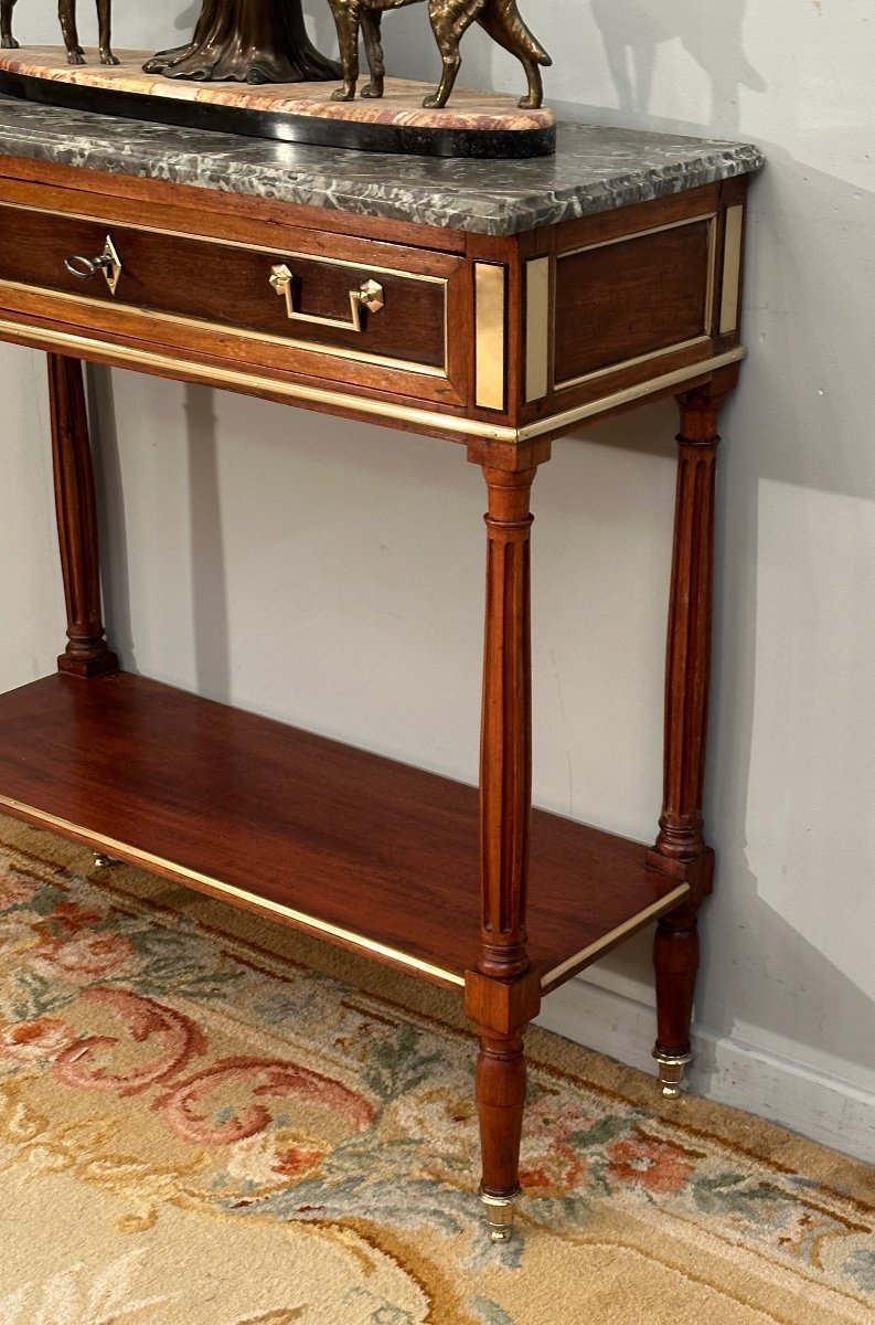 Louis XVI Period Mahogany Console Around 1780-photo-4
