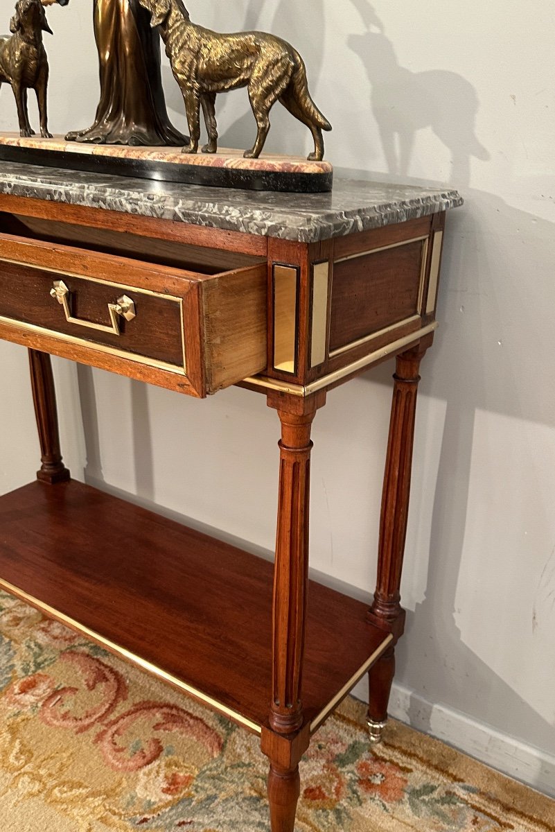 Louis XVI Period Mahogany Console Around 1780-photo-2