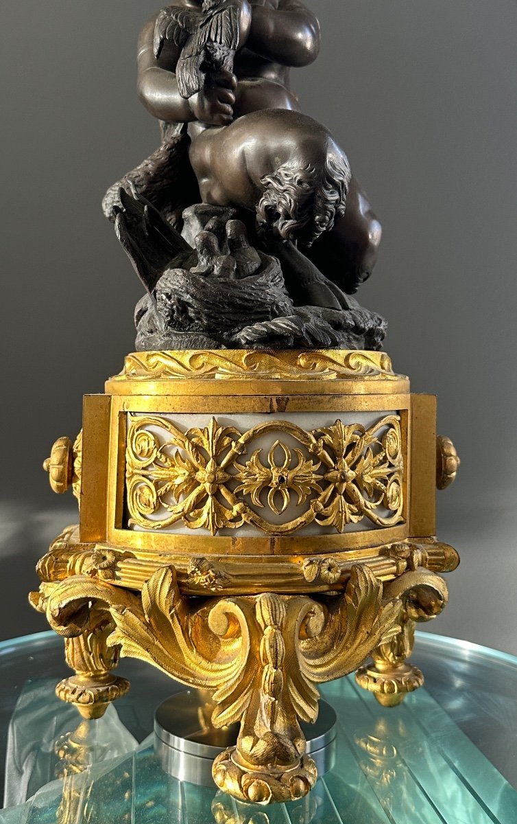 Henri Picard, Exceptionnelle Paire de Candélabres En Bronze Putti Signés Epoque XIXème-photo-3