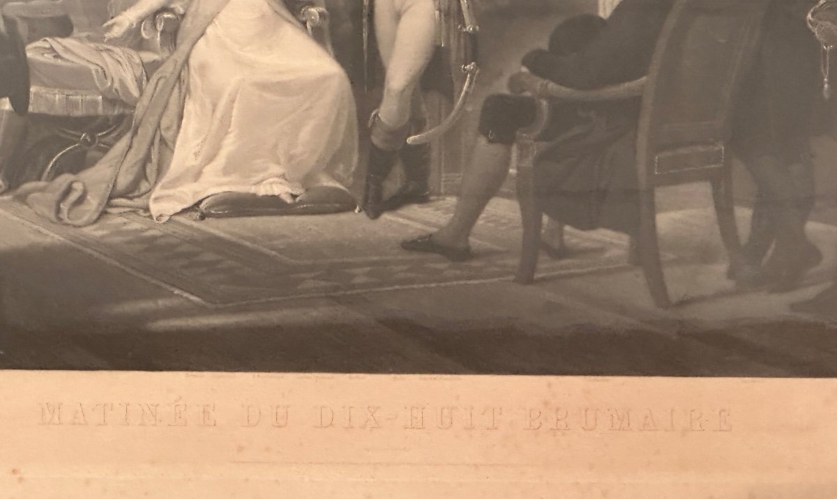 Matinee Engraving From Eighteenth Brumaire Engraving Jazet Schopin Period 19th Century-photo-4