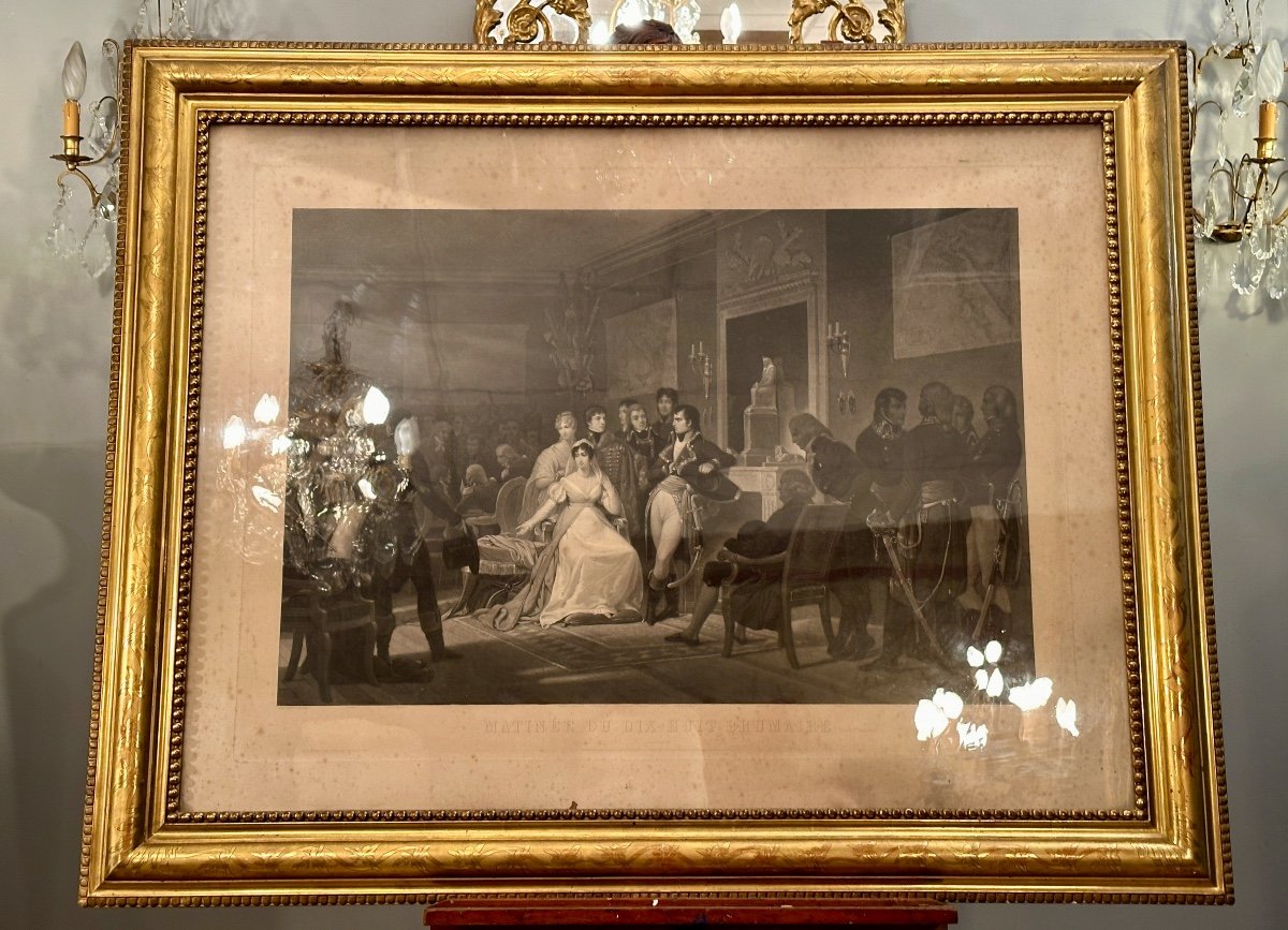 Matinee Engraving From Eighteenth Brumaire Engraving Jazet Schopin Period 19th Century-photo-6