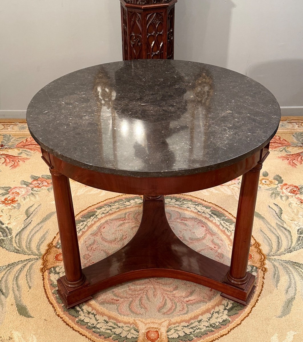 Empire Period Mahogany Tripod Pedestal Table Circa 1810-photo-2
