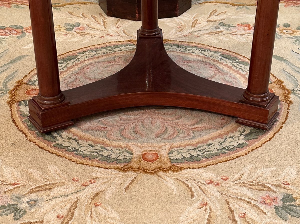 Empire Period Mahogany Tripod Pedestal Table Circa 1810-photo-3