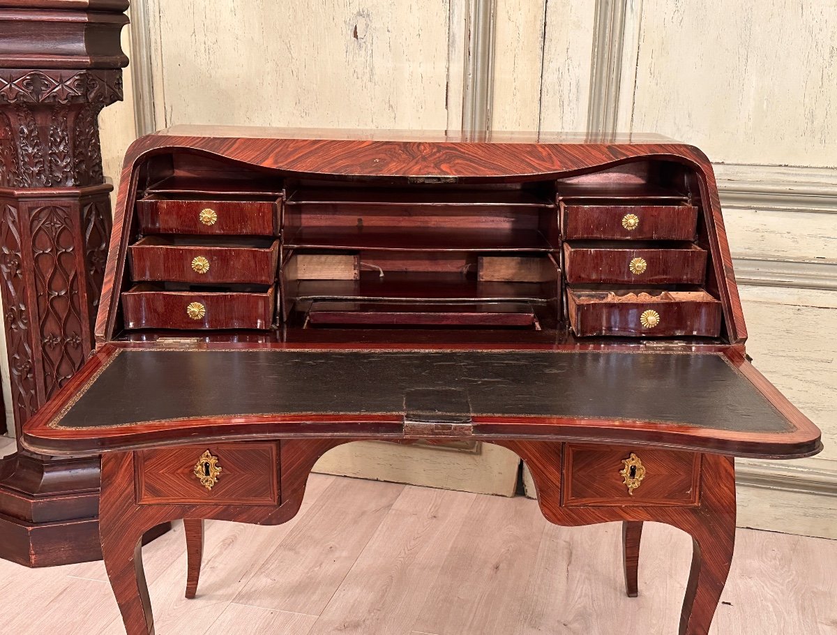 Guillaume Kemp, Stamped Secretary Office From Louis XV Period Circa 1760-photo-2