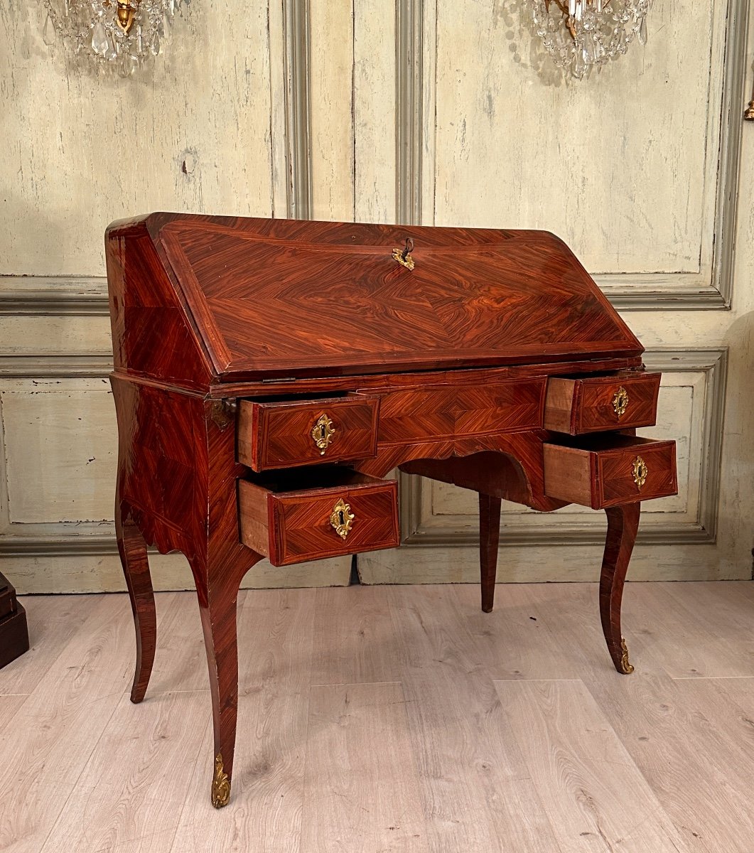 Guillaume Kemp, Stamped Secretary Office From Louis XV Period Circa 1760-photo-3