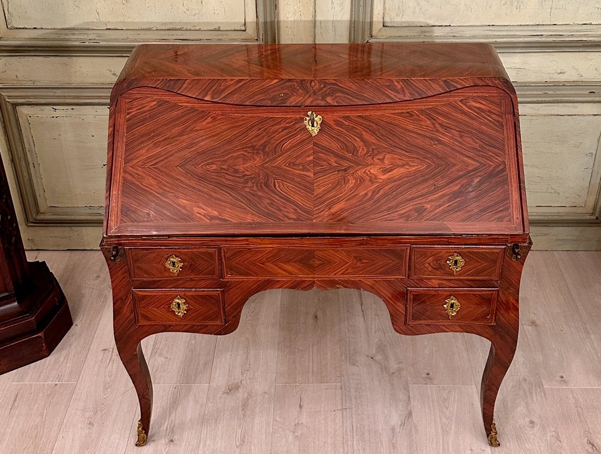 Guillaume Kemp, Stamped Secretary Office From Louis XV Period Circa 1760-photo-5