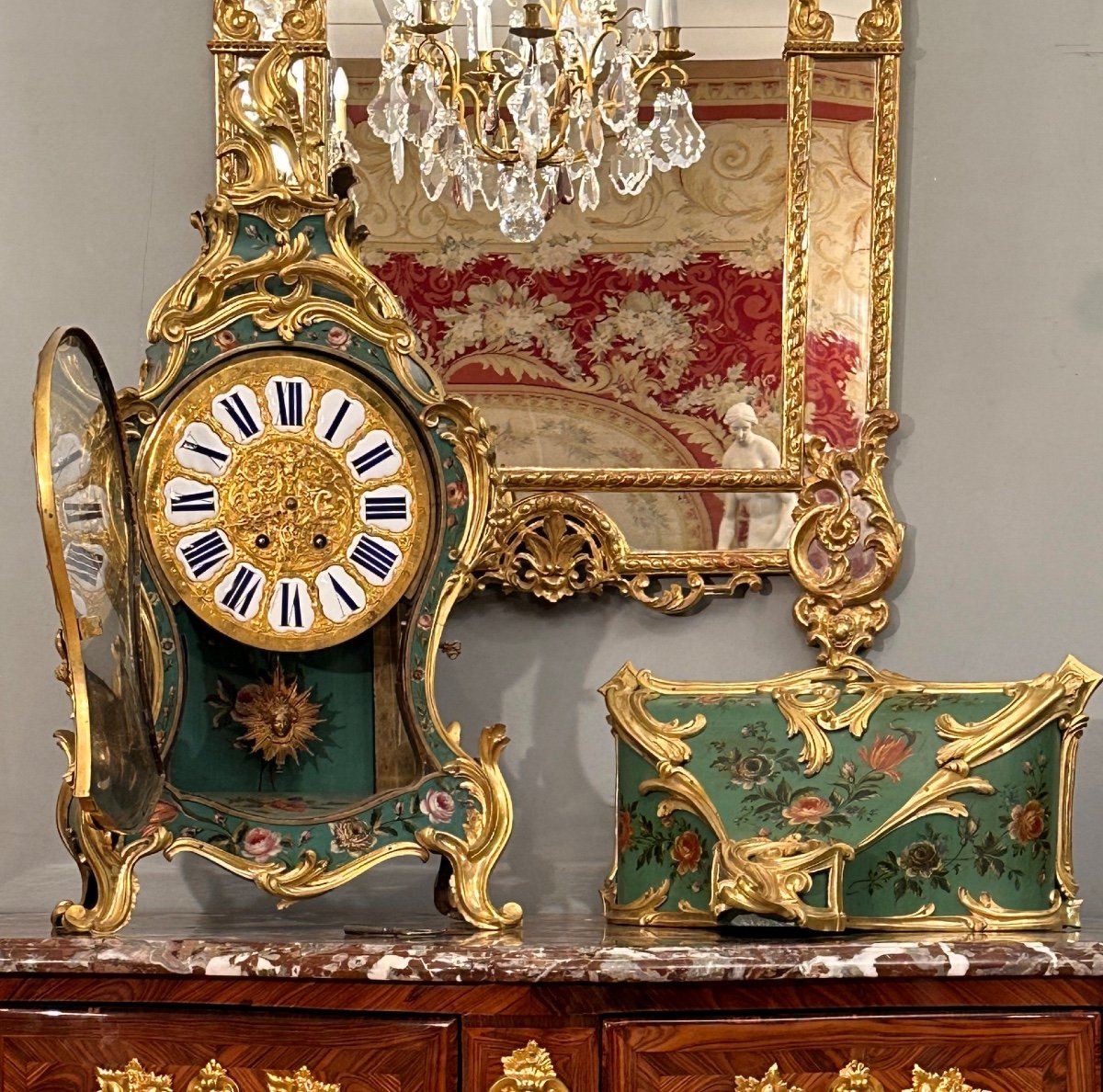 Balthazar Lieutaud, Wall Cartel And Its Louis XV Period Console, Circa 1750-photo-4
