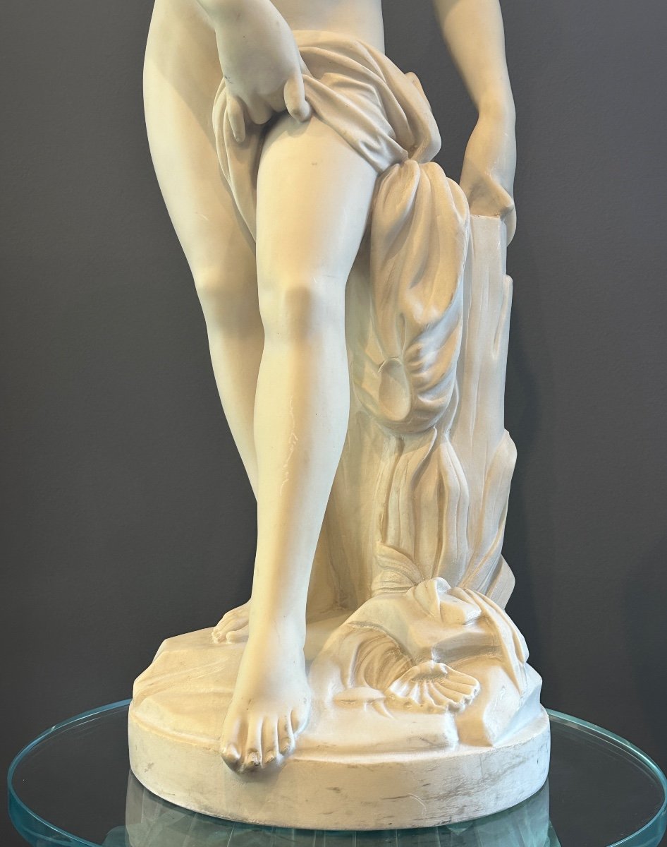 After Etienne Maurice Falconet, Marble Sculpture The Bather (1716 - 1791)-photo-4