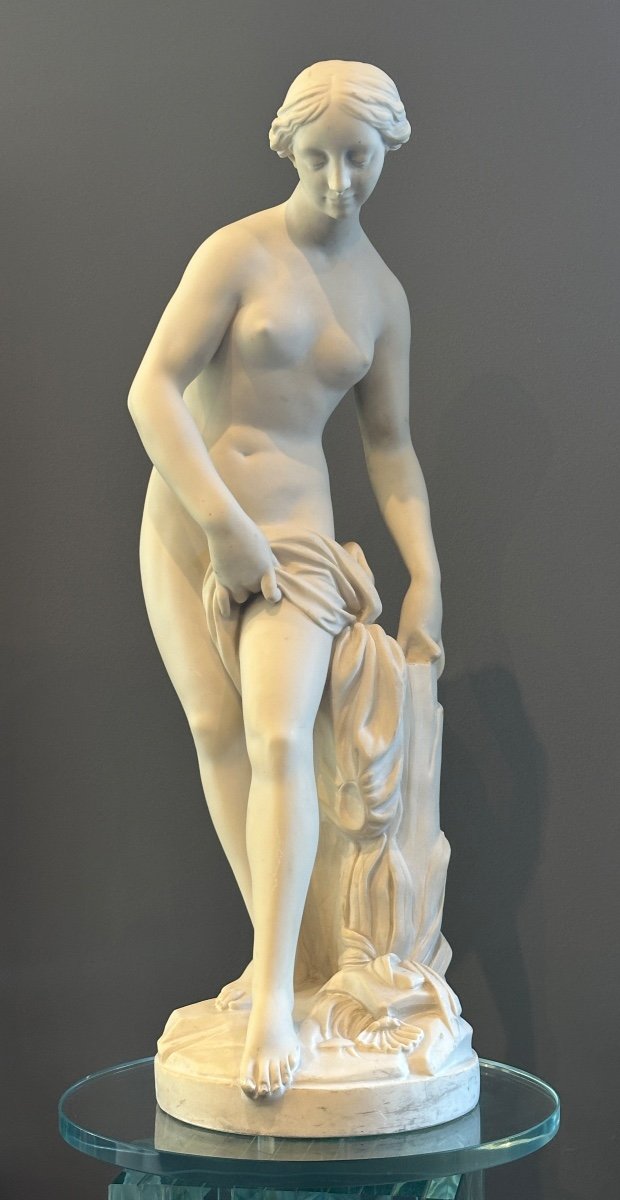 After Etienne Maurice Falconet, Marble Sculpture The Bather (1716 - 1791)-photo-6