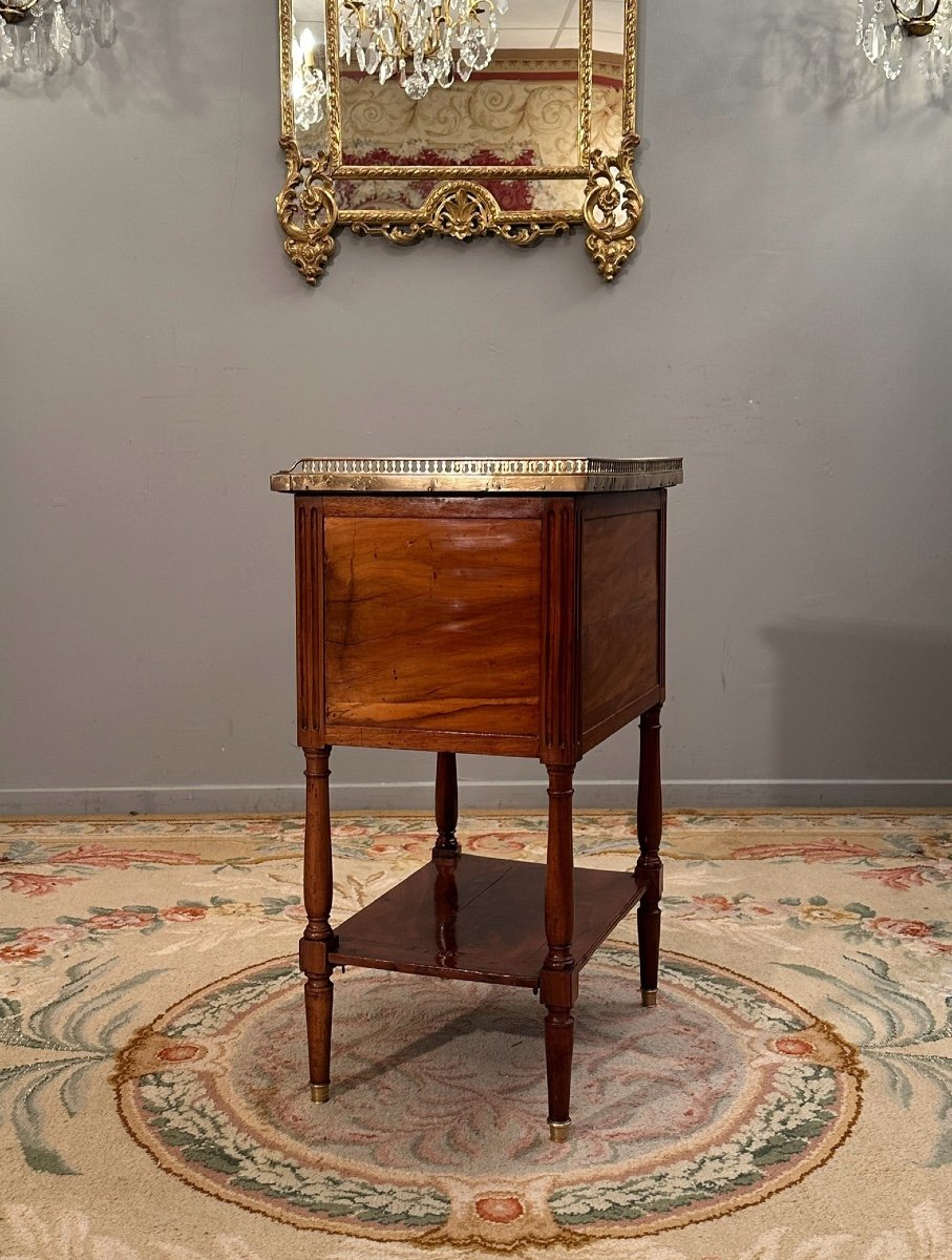 Petite Table Chiffonniere En Acajou d'Epoque Louis XVI Vers 1780-photo-1