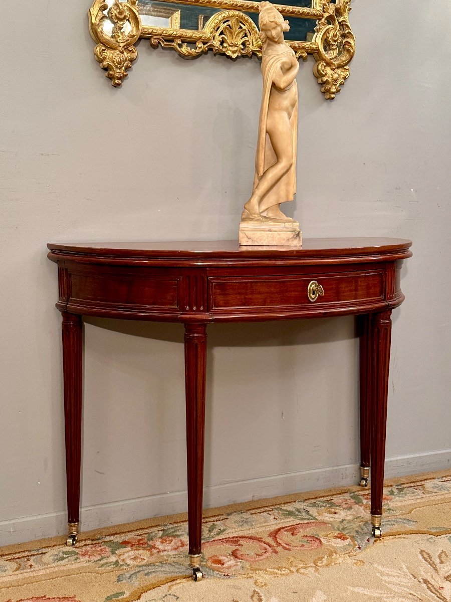 Console En Acajou d'Epoque Louis XVI Vers 1780-photo-2