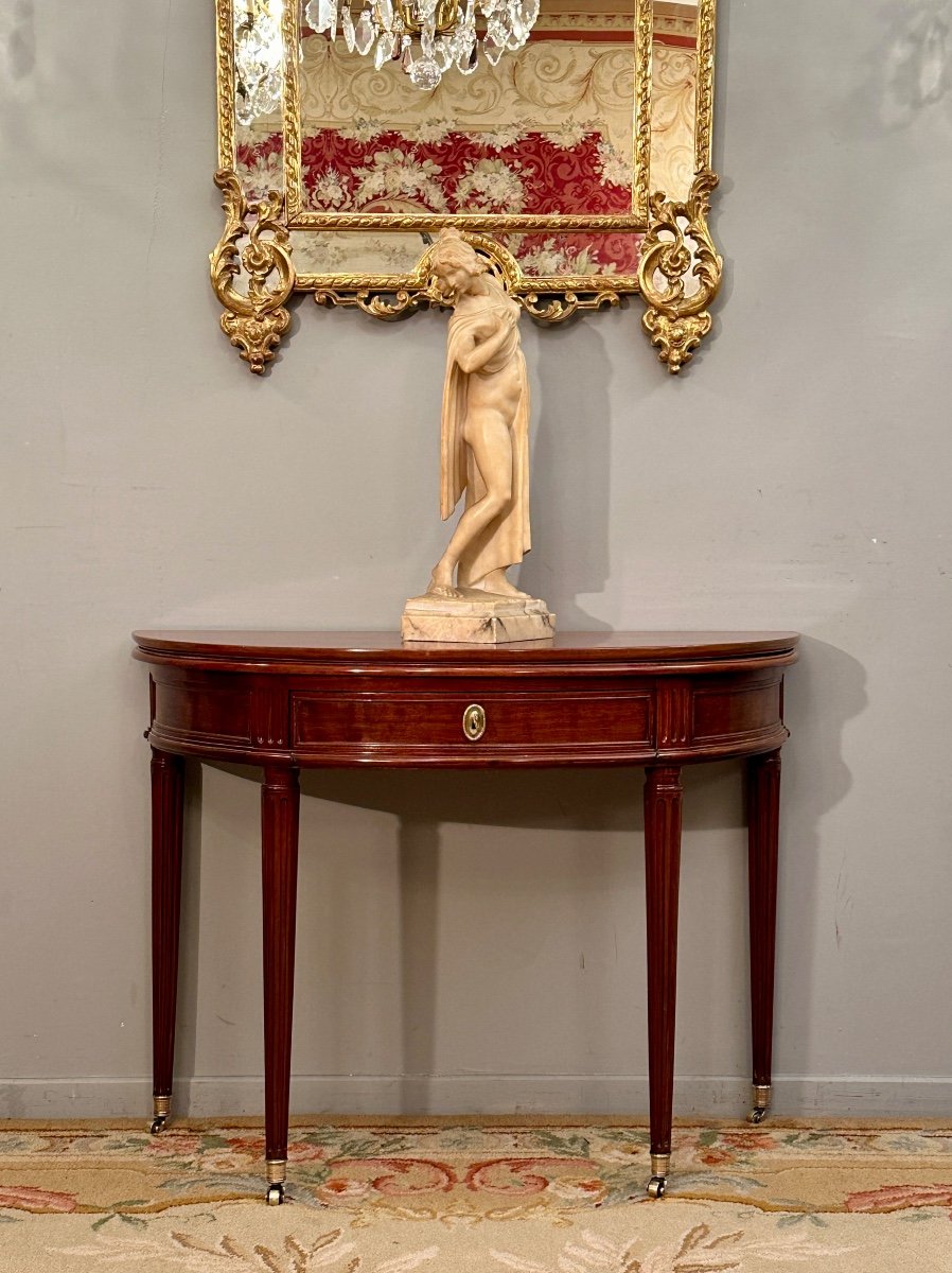 Console En Acajou d'Epoque Louis XVI Vers 1780