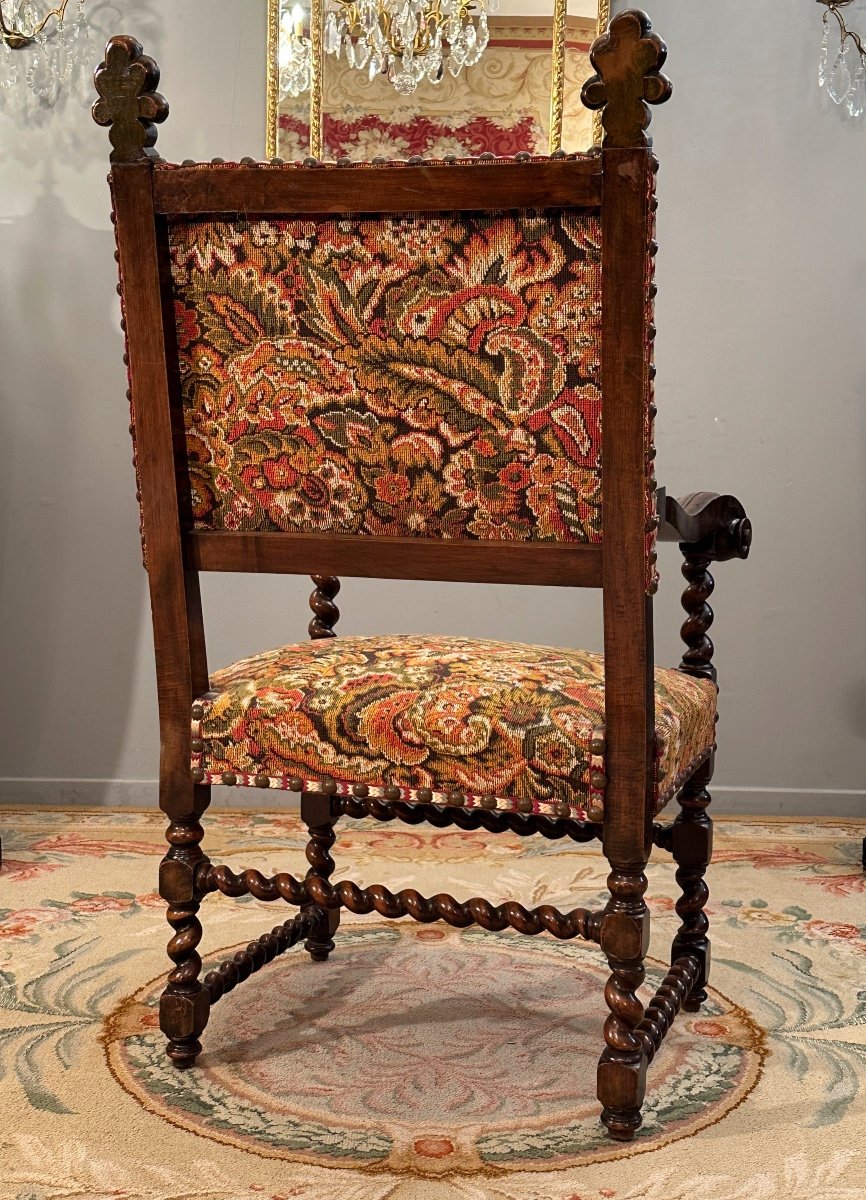 Louis XIV Style Ceremonial Armchair From The 19th Century-photo-3